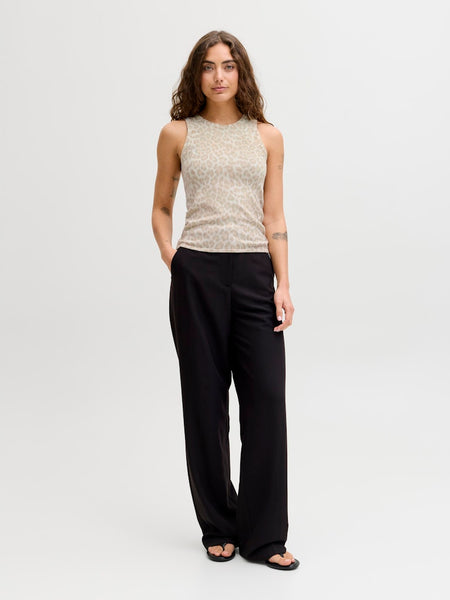 JJXX Leopard Print Tank Top in Beige