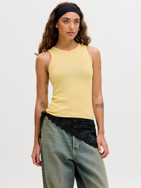 JJXX Knit Tank Top in Yellow