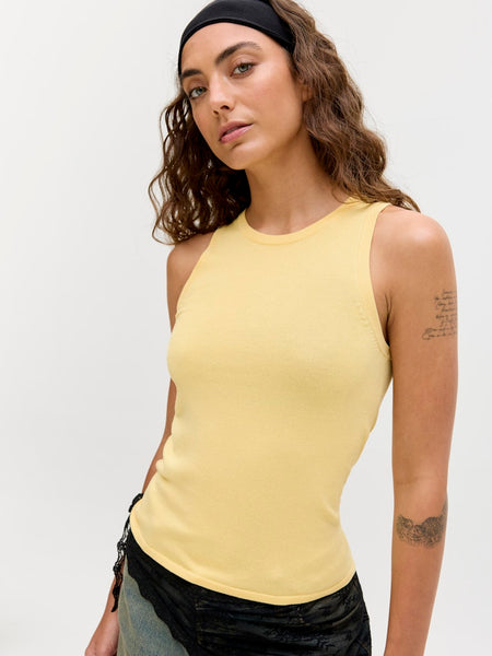 JJXX Knit Tank Top in Yellow