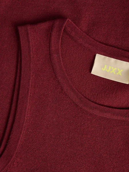 JJXX Knit Tank Top in Maroon