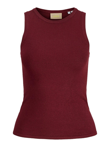 JJXX Knit Tank Top in Maroon