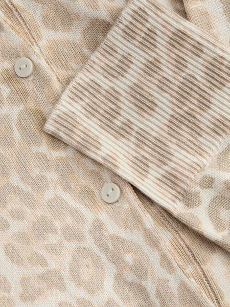 JJXX Leopard Print Cardigan in Beige