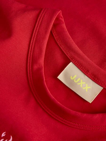 JJXX Dice Print T-Shirt in Red