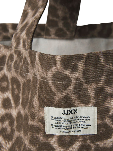 JJXX Leopard Print Tote Bag in Brown