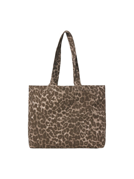 JJXX Leopard Print Tote Bag in Brown