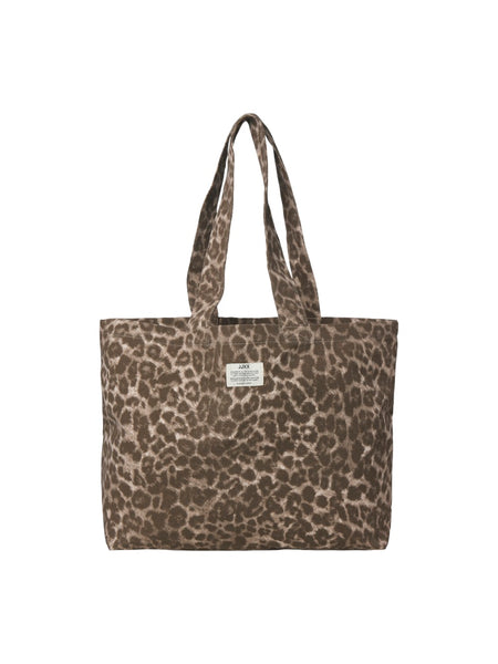 JJXX Leopard Print Tote Bag in Brown