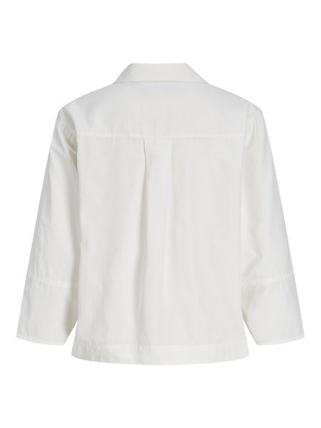 JJXX 3/4 Sleeve Poplin Blouse in White