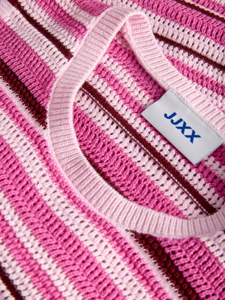 JJXX Striped Knit Vest in Pink