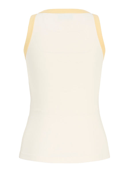 JJXX Lemon Print Tank Top in Cream