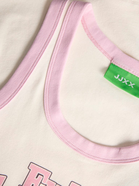 JJXX Strawberry Print Tank Top in Cream