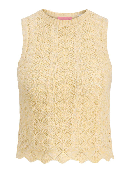 JJXX Scallop Edge Knit Vest in Yellow