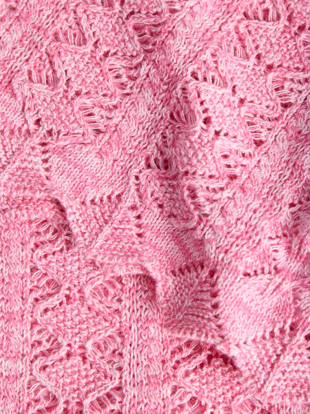 JJXX Scallop Edge Knit Vest in Pink