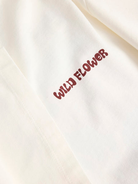 JJXX Loose Fit "Wild Flower" Printed T-Shirt in Cream
