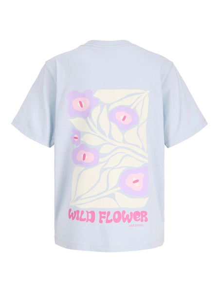 JJXX Loose Fit "Wild Flower" Printed T-Shirt in Blue