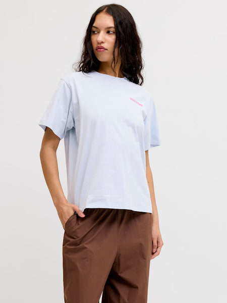 JJXX Loose Fit "Wild Flower" Printed T-Shirt in Blue
