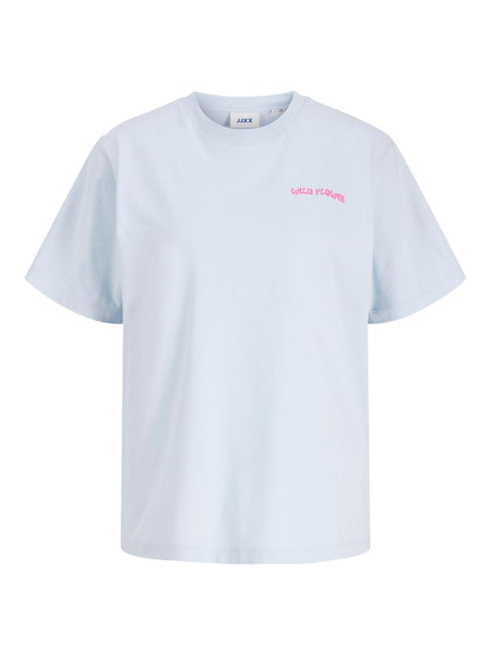JJXX Loose Fit "Wild Flower" Printed T-Shirt in Blue