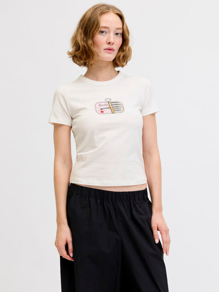 JJXX Sardine Print T-Shirt in White