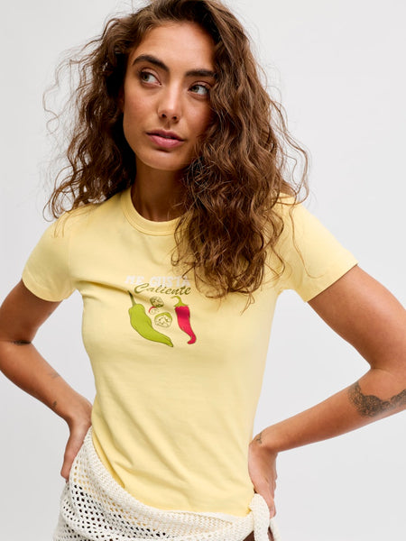 JJXX Chilli Print T-Shirt in Yellow