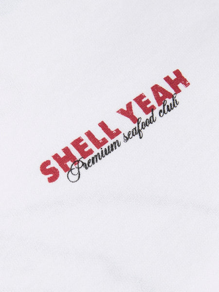 JJXX Loose Fit "Shell Yeah" T-Shirt in White