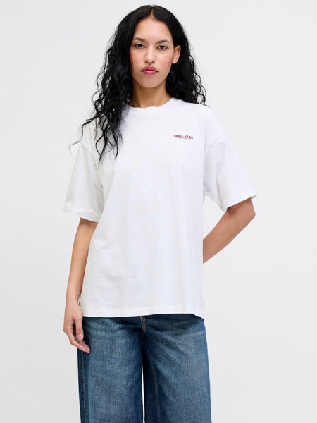 JJXX Loose Fit "Shell Yeah" T-Shirt in White