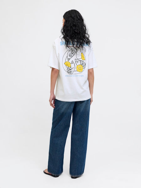 JJXX Loose Fit "Shell Yeah" T-Shirt in White