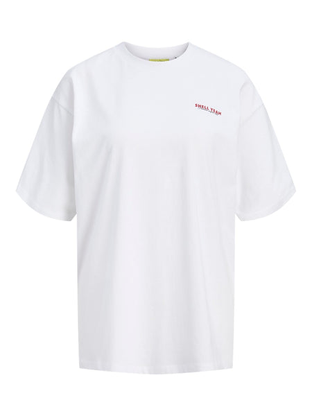 JJXX Loose Fit "Shell Yeah" T-Shirt in White