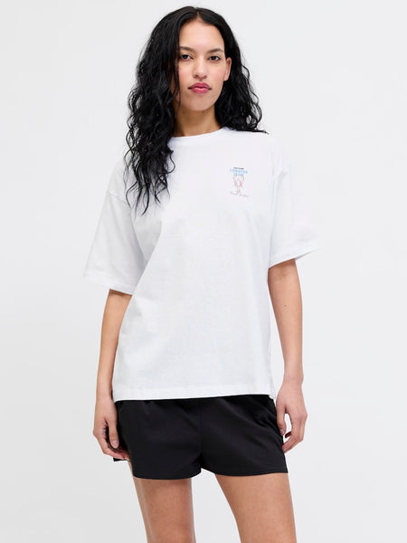 JJXX Loose Fit "Lobster Club" T-Shirt in White