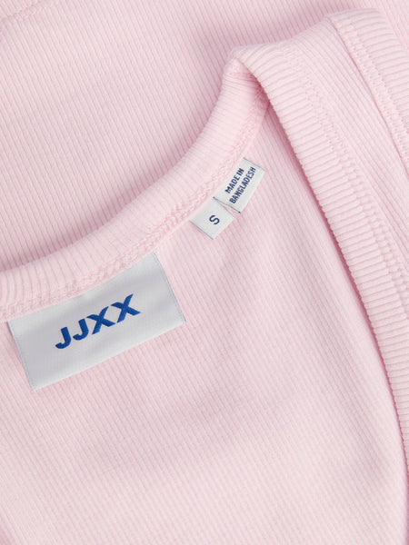 JJXX Ribbed Scoop Neck Tank Top in Pink
