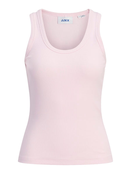 JJXX Ribbed Scoop Neck Tank Top in Pink