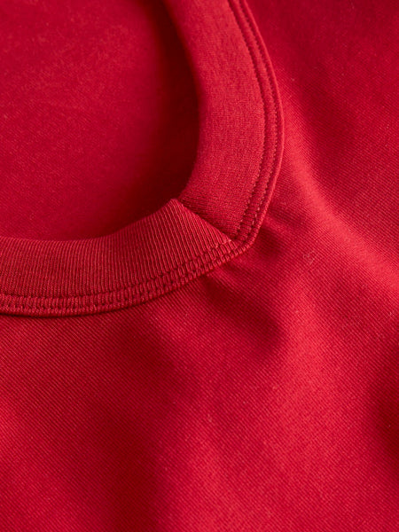 JJXX Short V-Neck Tank Top in Red