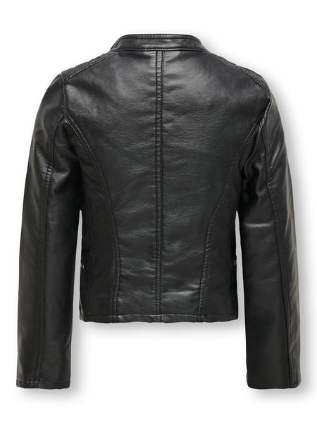 KIDS ONLY Faux Leather Biker Jacket in Black