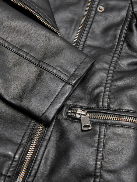 KIDS ONLY Faux Leather Biker Jacket in Black