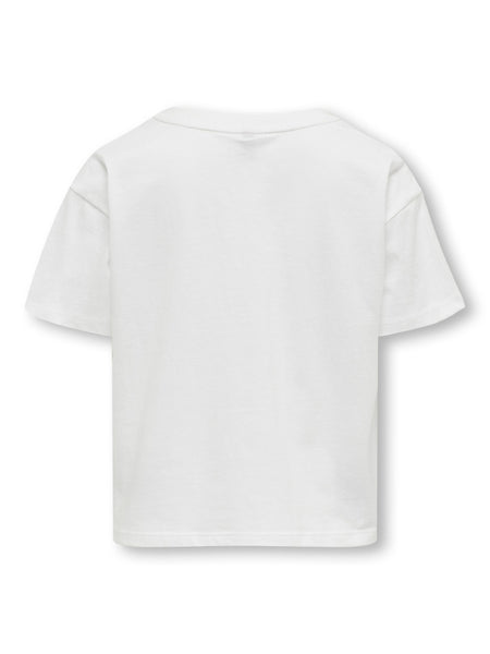 Kids Only Embroidered Crop T-Shirt in White