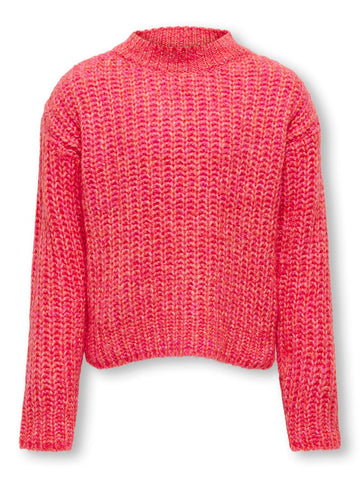 Kids Only Knitted O-Neck Jumper in Pink