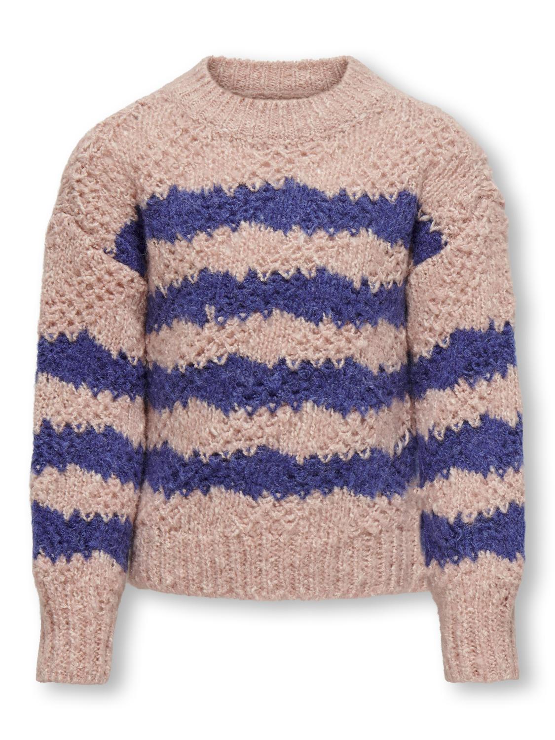 Kids Only Striped Chunky Knit Jumper in Pink