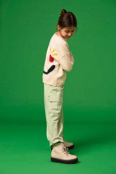 Kids Only Printed Knit Jumper in Cream