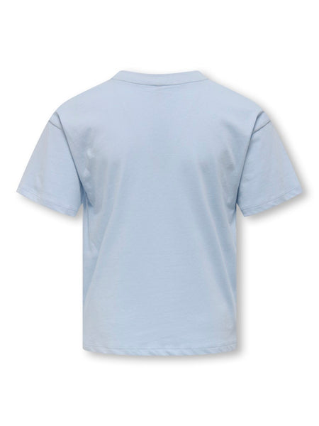 KIDS ONLY Embroidered Heart Detail T-Shirt in Blue