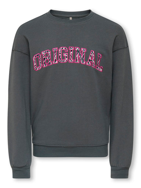 KIDS ONLY Printed "Original" Sweatshirt in Charcoal