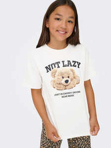 KIDS ONLY Teddy Bear T-Shirt in White