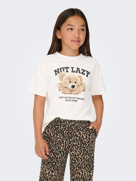 KIDS ONLY Teddy Bear T-Shirt in White