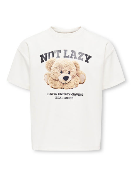KIDS ONLY Teddy Bear T-Shirt in White