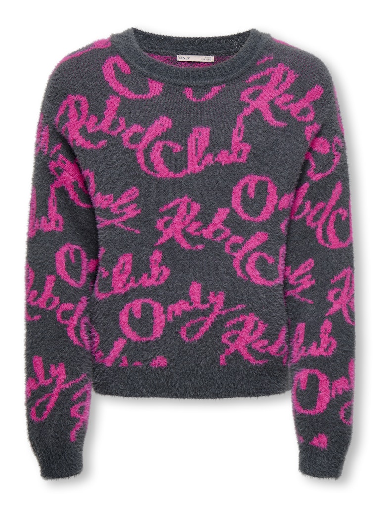 KIDS ONLY Printed Knit Jumper in Grey