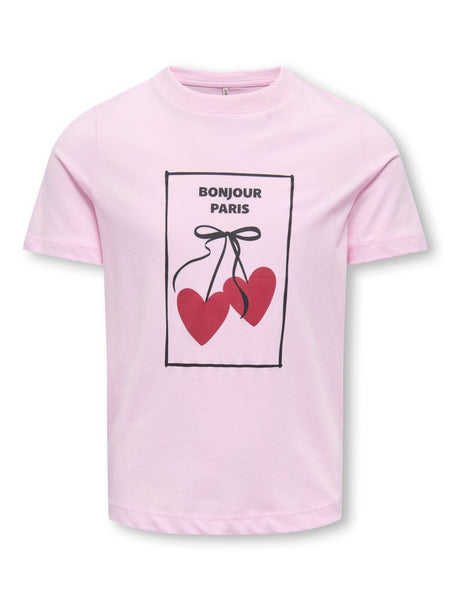 KIDS ONLY Printed Paris T-Shirt in Pink
