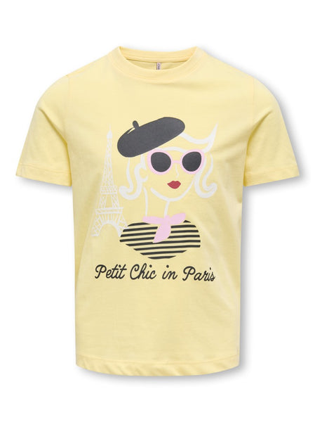KIDS ONLY Printed Paris T-Shirt in Yellow