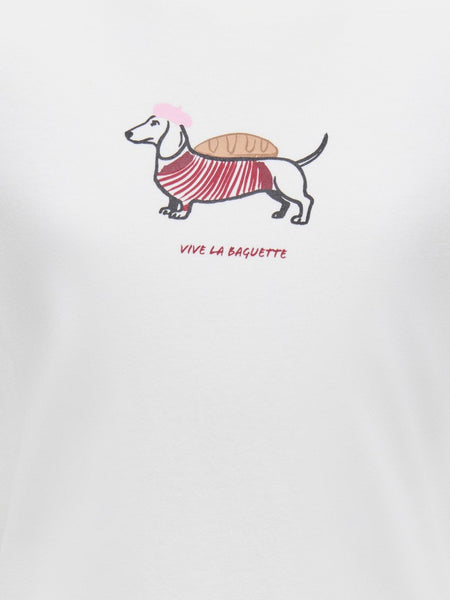 KIDS ONLY Printed Dachshund T-Shirt in White