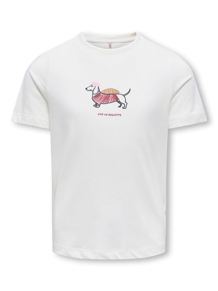 KIDS ONLY Printed Dachshund T-Shirt in White
