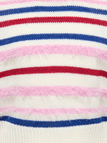 KIDS ONLY Striped Knit Jumper in Cream