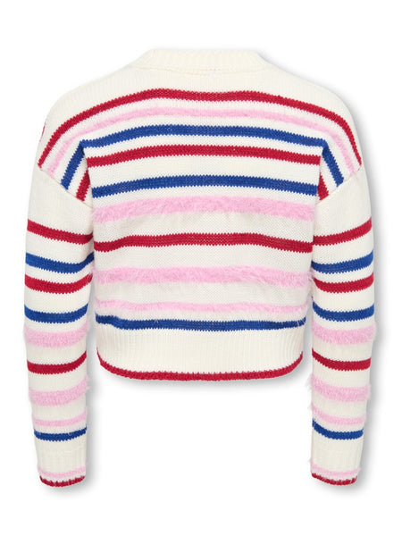 KIDS ONLY Striped Knit Jumper in Cream