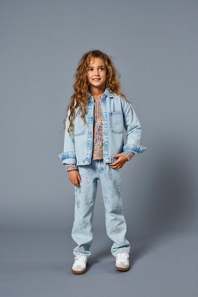 Kids Only Rhinestone Star Jeans in Light Blue