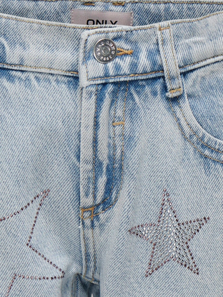 Kids Only Rhinestone Star Jeans in Light Blue